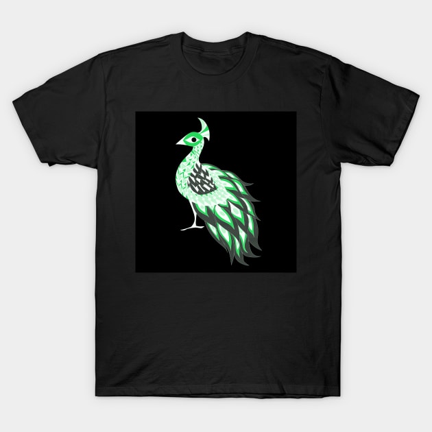 eco phoenix peacock rising ecopop T-Shirt by jorge_lebeau